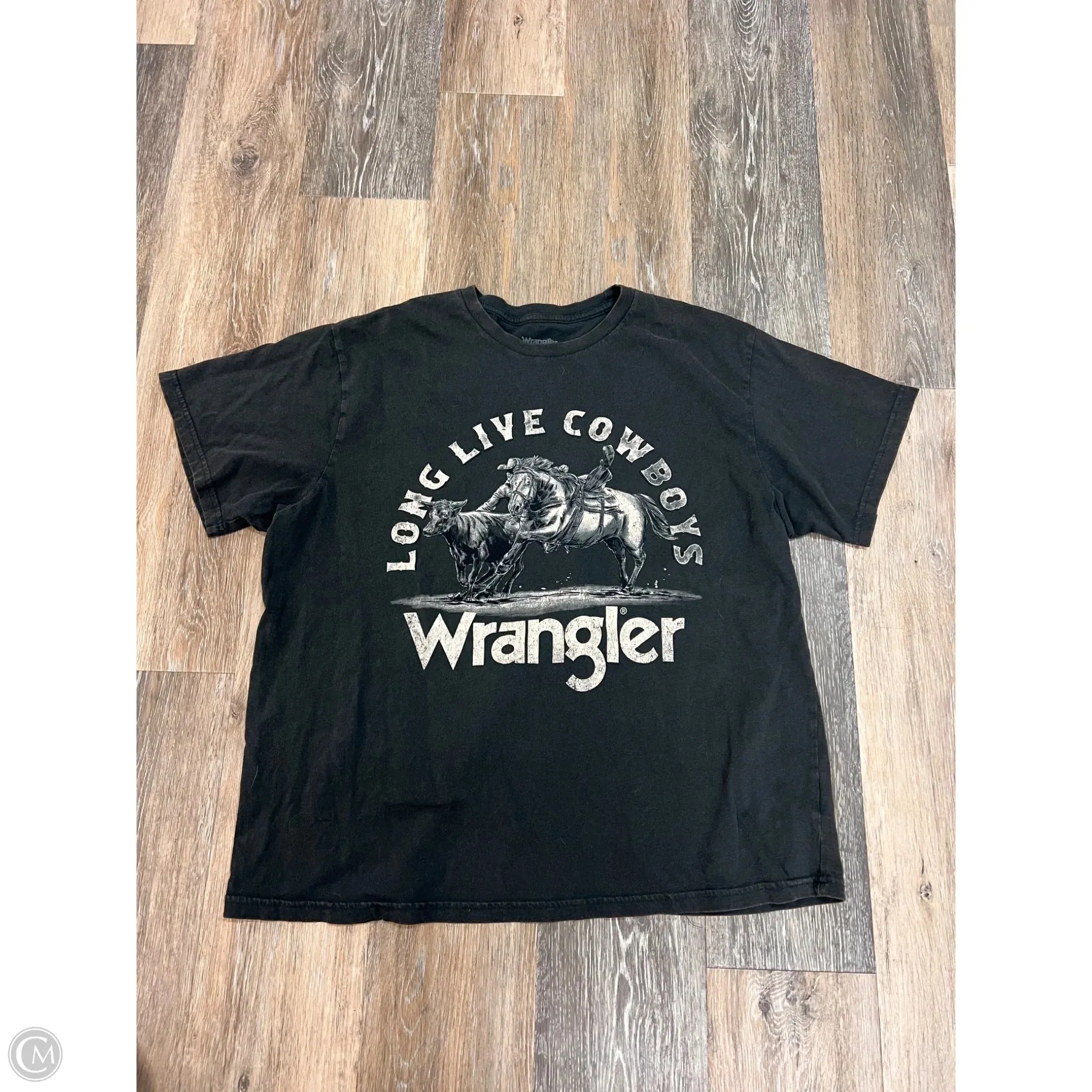 Versatile Layering Modern Look Top Short Sleeve By Wrangler In Grey, Size: M