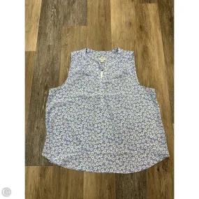 Double Layered Hem Reinforcement Top Sleeveless By J. Crew In Blue, Size: Xl