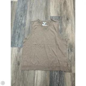 Top Sleeveless By J. Crew In Tan, Size: Xl Easy Care Fabric AntiPillingTreatment