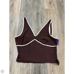 WrinkleFree Fabric Top Sleeveless By Sienna Sky In Brown, Size: Xl