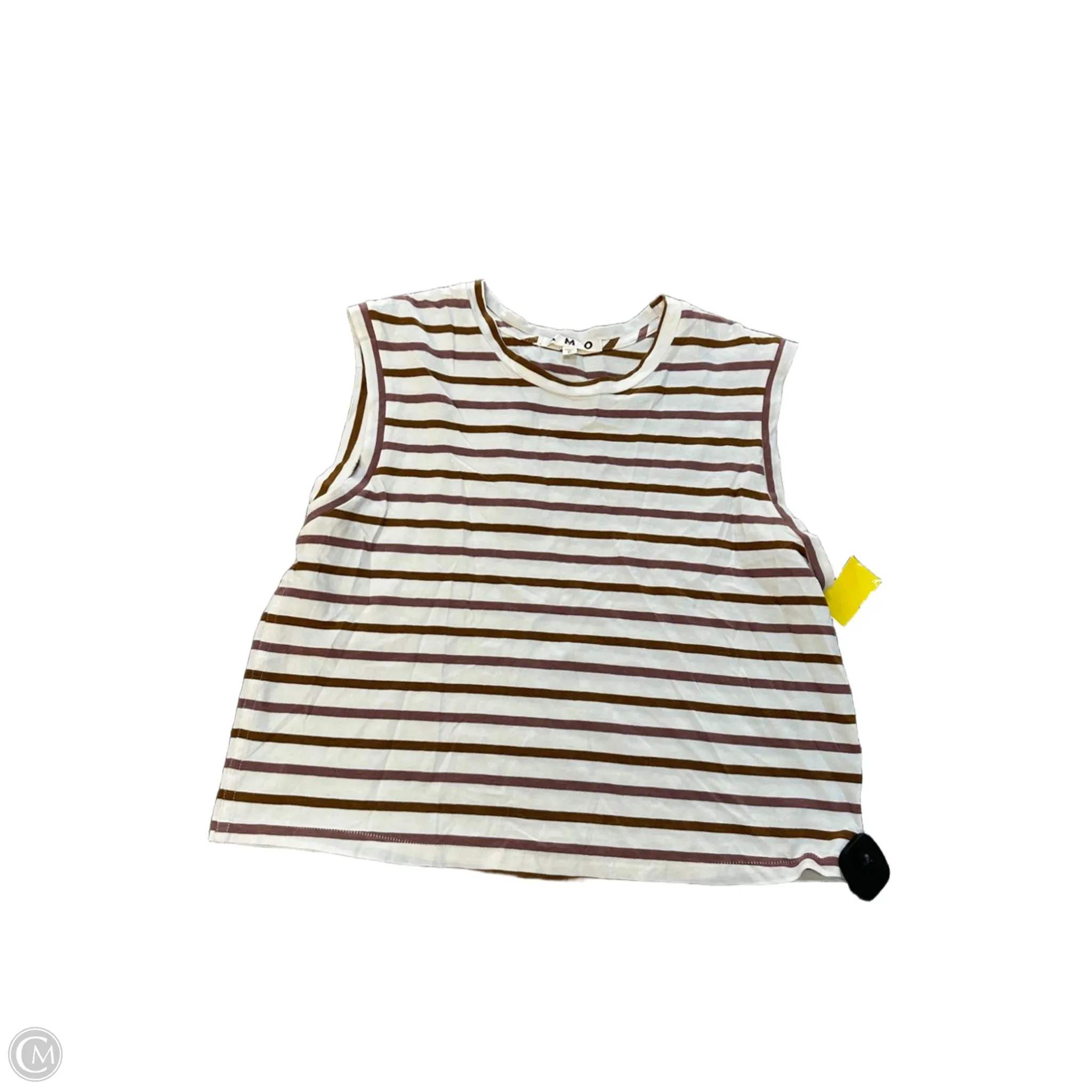 Top Sleeveless Designer By Amo In Striped Pattern, Size: Xl Odor Resistant Treatment Simple Dress