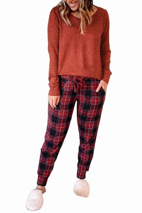 Top & Plaid Pants In Multicolor Fade Resistant Dye