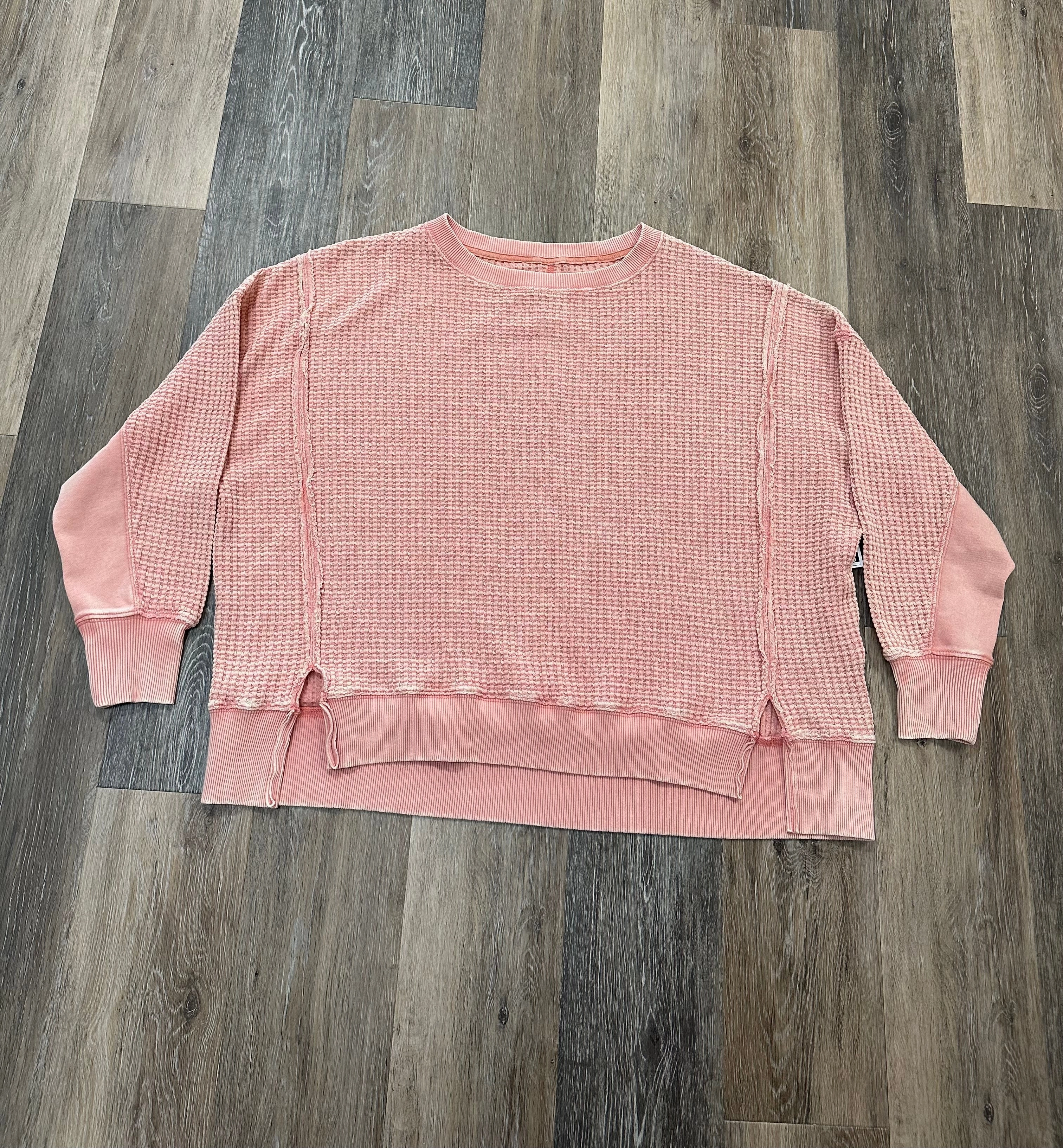 Top Long Sleeve By Aerie In Peach, Size: S MinimalistCut