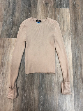 Everyday Fashion Comfortable Design Top Long Sleeve By Lulus In Tan, Size: M