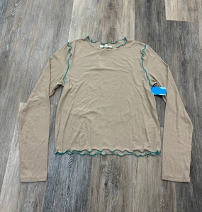 Top Long Sleeve By Madewell In Brown, Size: M Durable Color Retention RibbedTexture