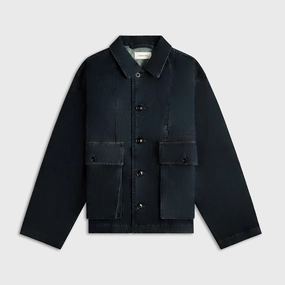 color block Lemaire Boxy Jacket - Denim Indigo