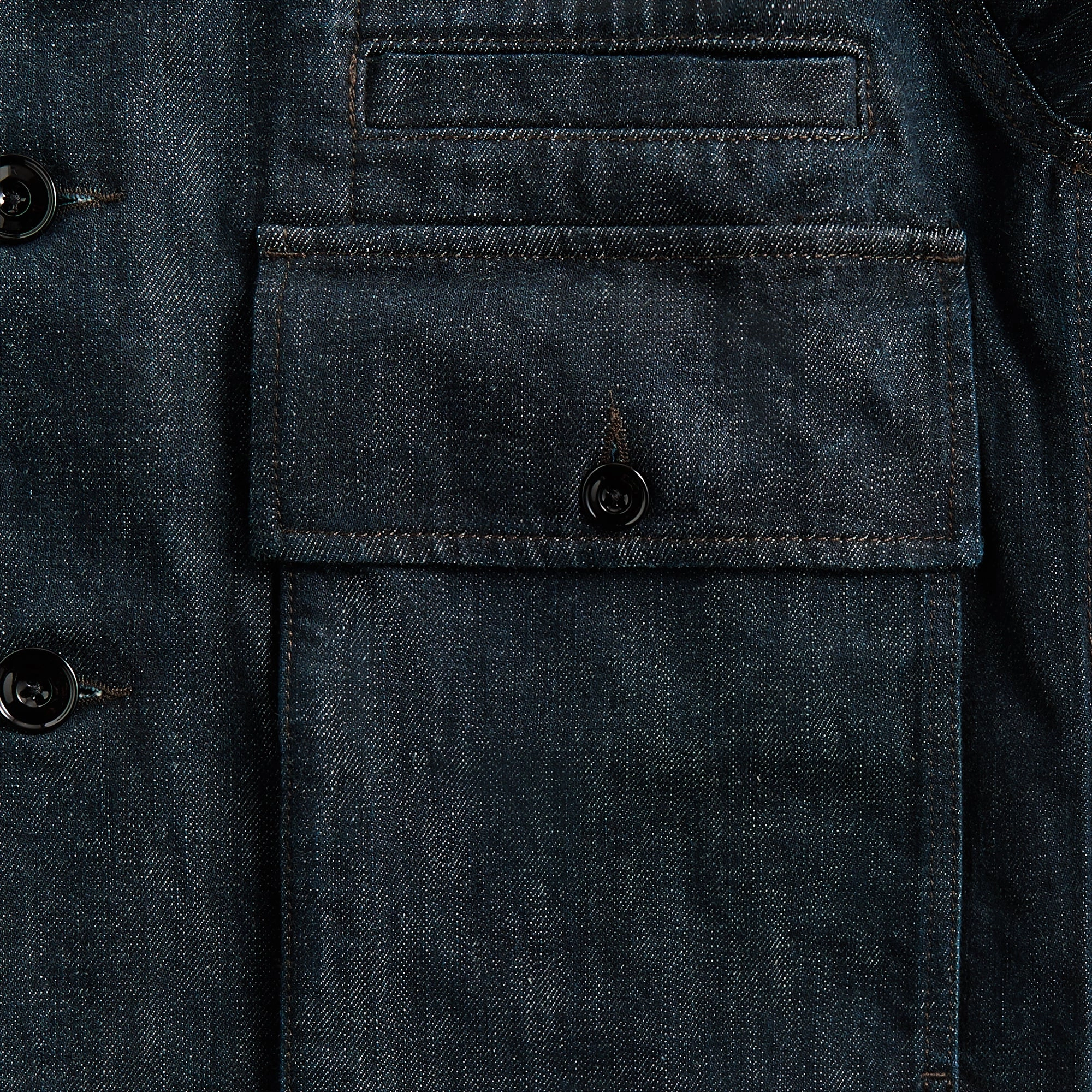 Lemaire Boxy Jacket - Denim Indigo MagneticClosure