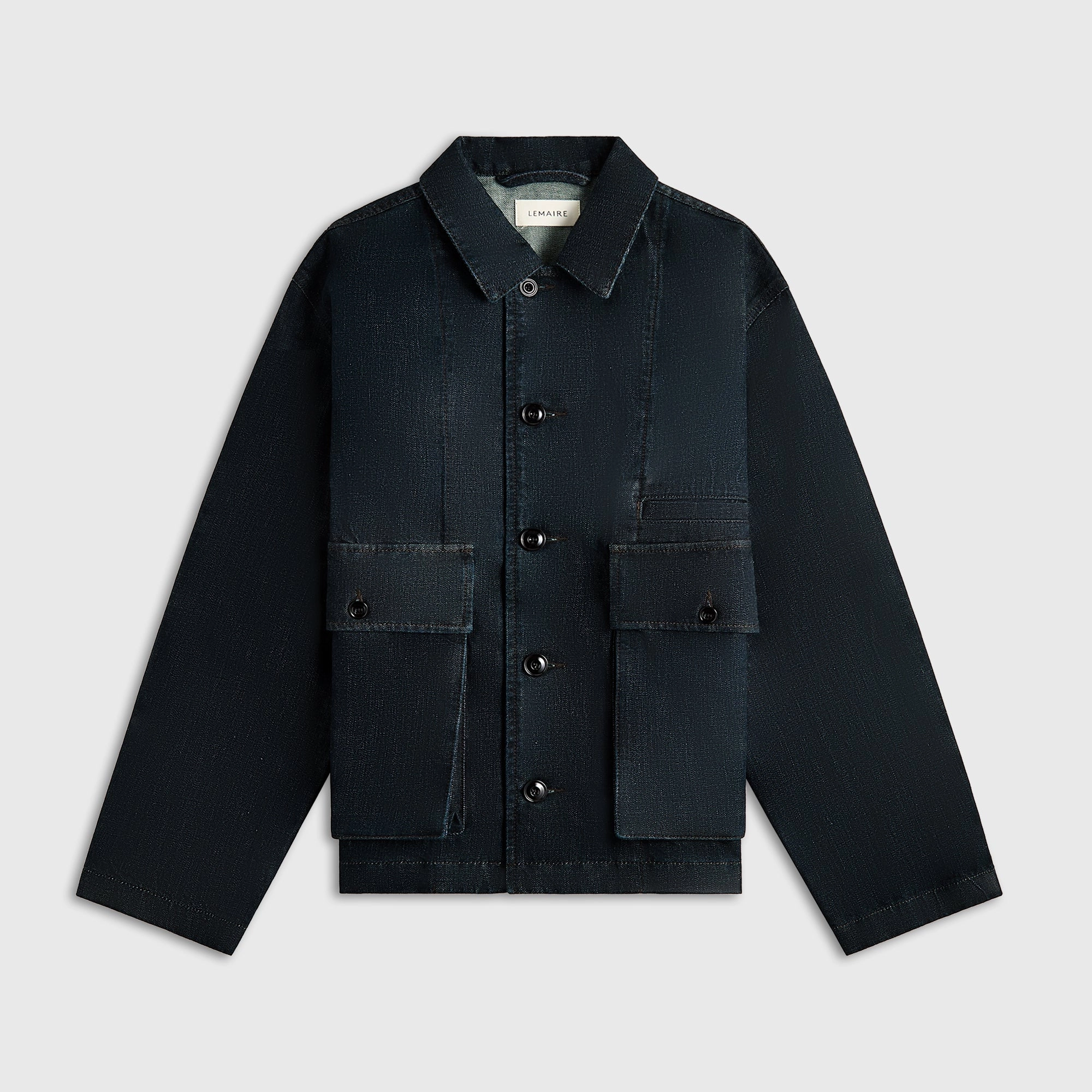color block Lemaire Boxy Jacket - Denim Indigo