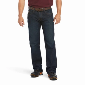 Multi Pocket Design Rebar M5 Slim Edge Blackstone Durastretch Straight Leg Jean In Dark Blue