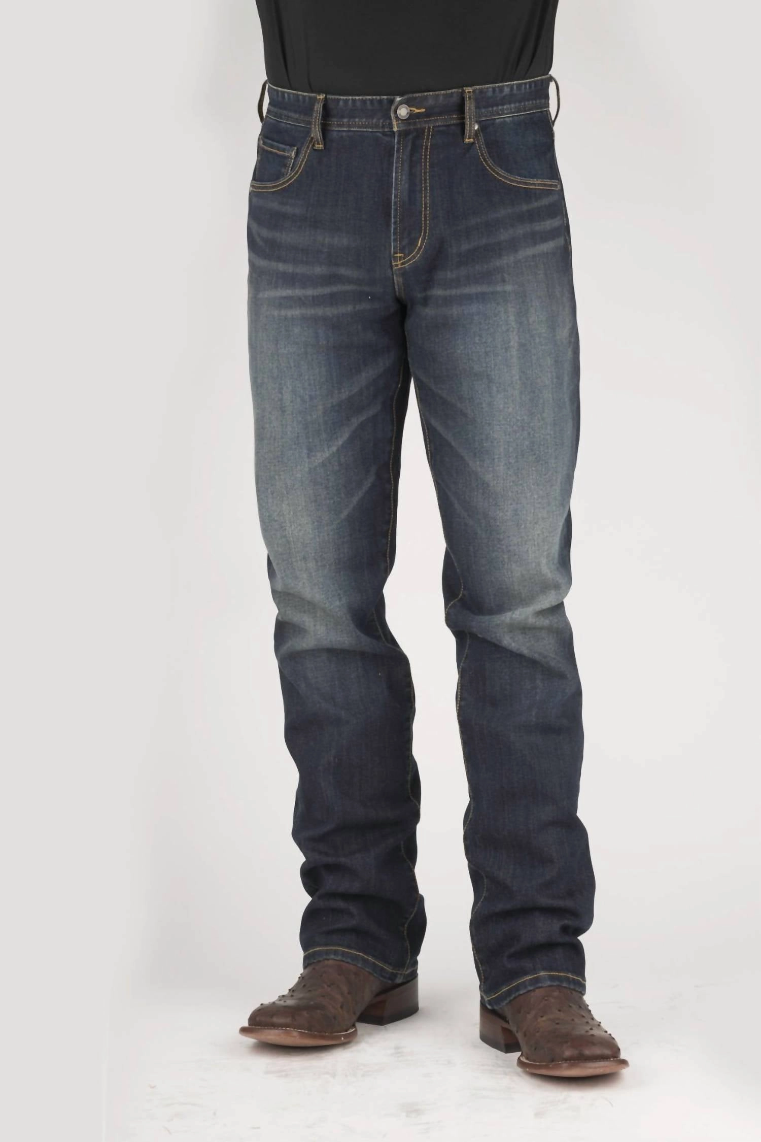Straight Stretch Low Rise Straight Fit Straight Leg Jeans In Dark Blue All Day Comfort Holiday Vibes Work Ready