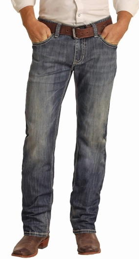Neutral Outfit Relaxed Basics Pistol Relaxed Stackable Bootcut Jean In Medium Wash