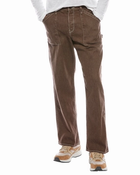 TODD SNYDER Carpenter Brown Relaxed Fit Jean Chill Comfort Simple Aesthetic