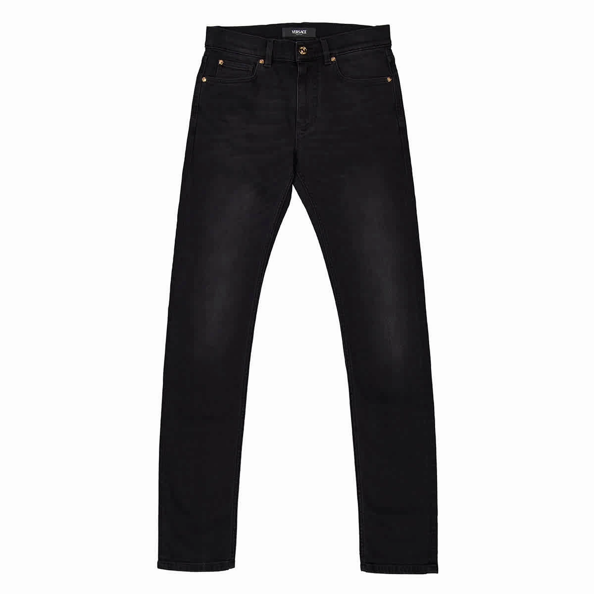 Fit Layer Versace Logo-Embroidered Slim Cut Jeans, Waist Size 29"