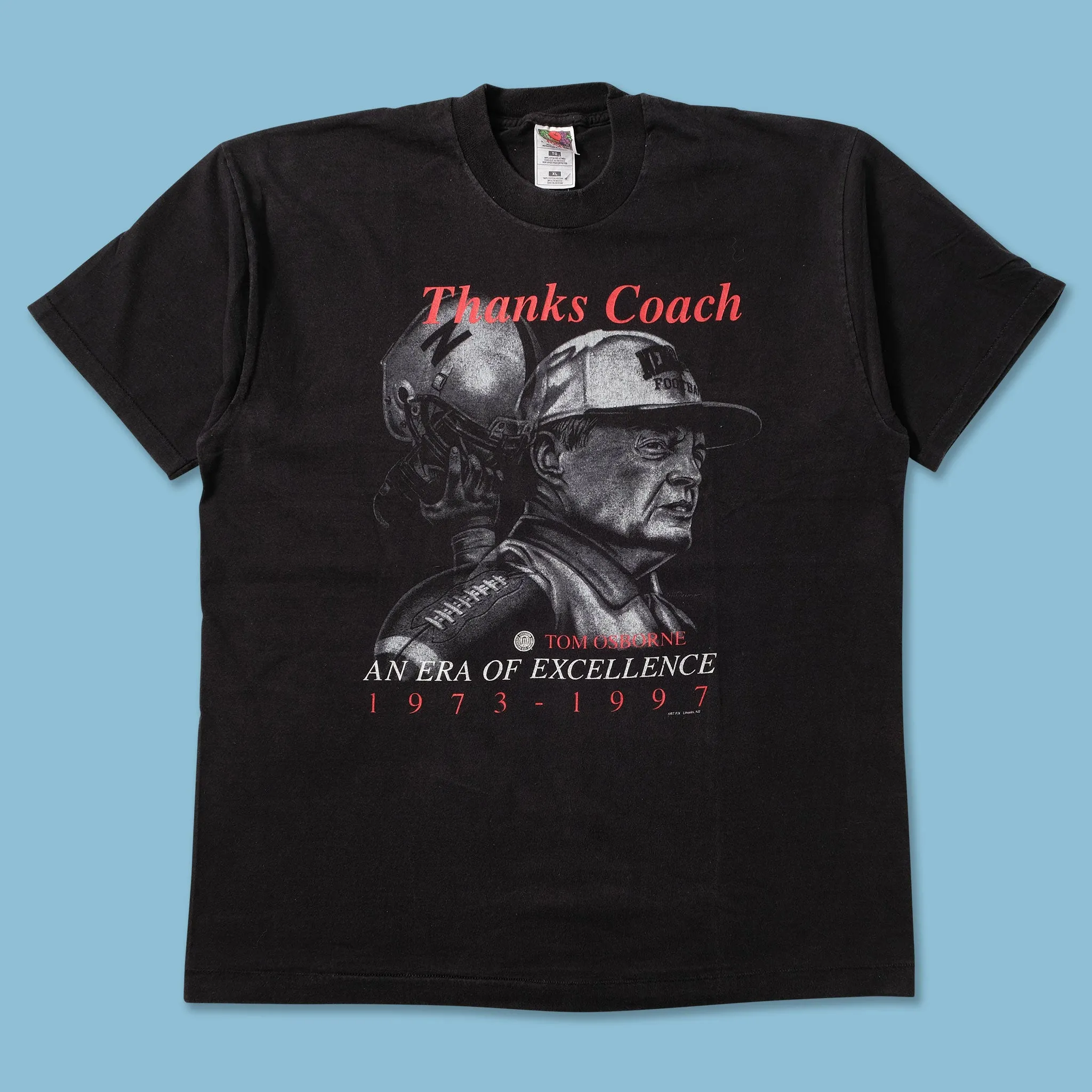 Low carbon footprint Active Lifestyle 1997 Tom Osborne T-Shirt Large