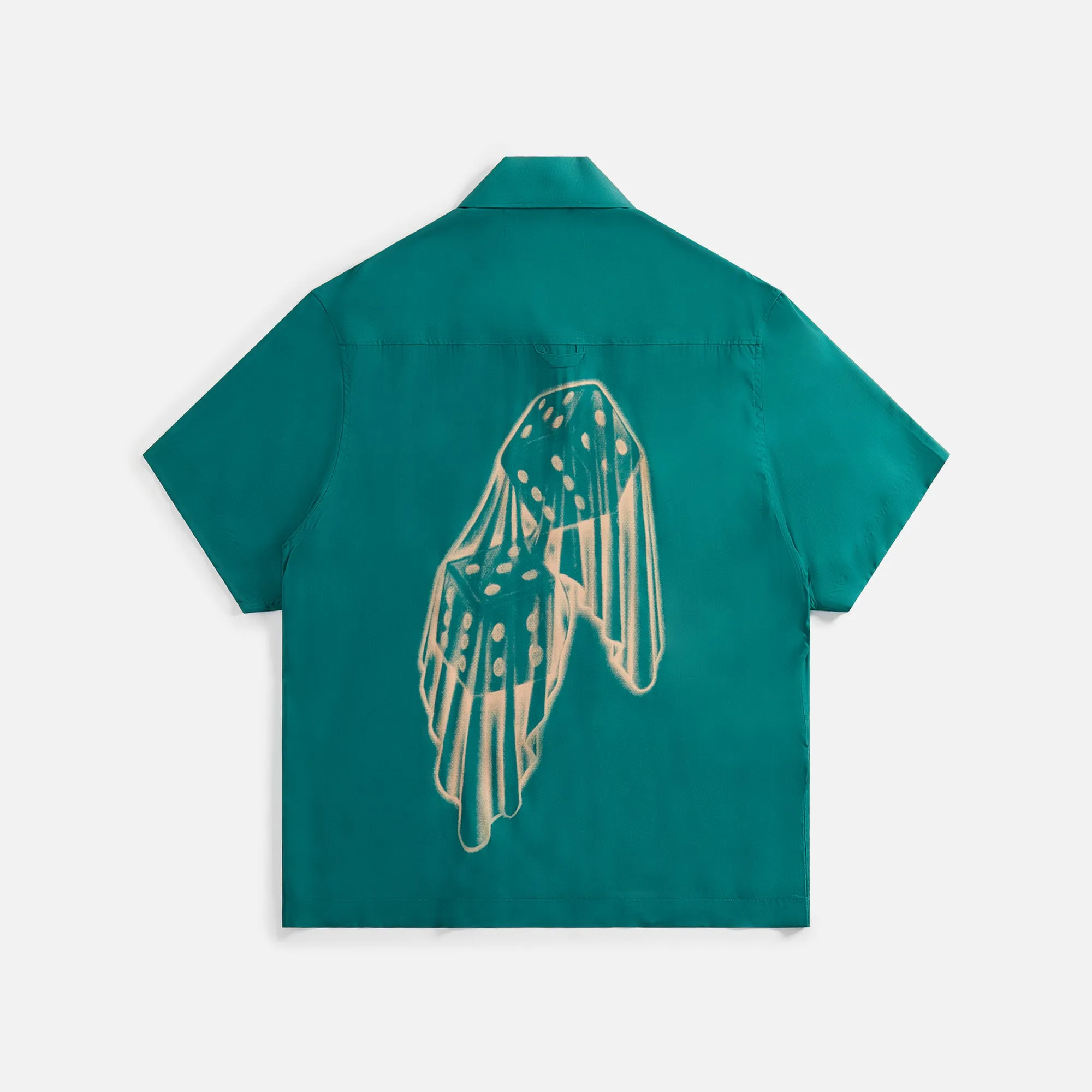 Awake NY Dice Printed Rayon Camp Shirt - Jade Artistic Design Holiday Special