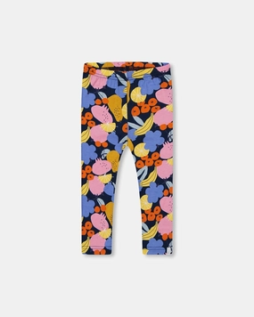 Printed Capri Leggings Multicolored Core Movement Anti Cling Finish