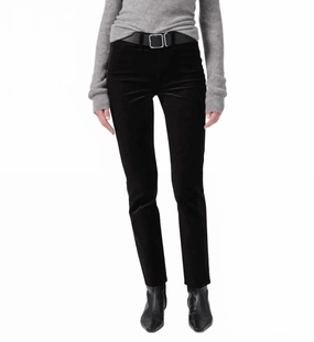 Comfy Home Comfort Weekend Getaway Minimal Edge Isola Crop Slim With Welt Pocket Jeans In Black