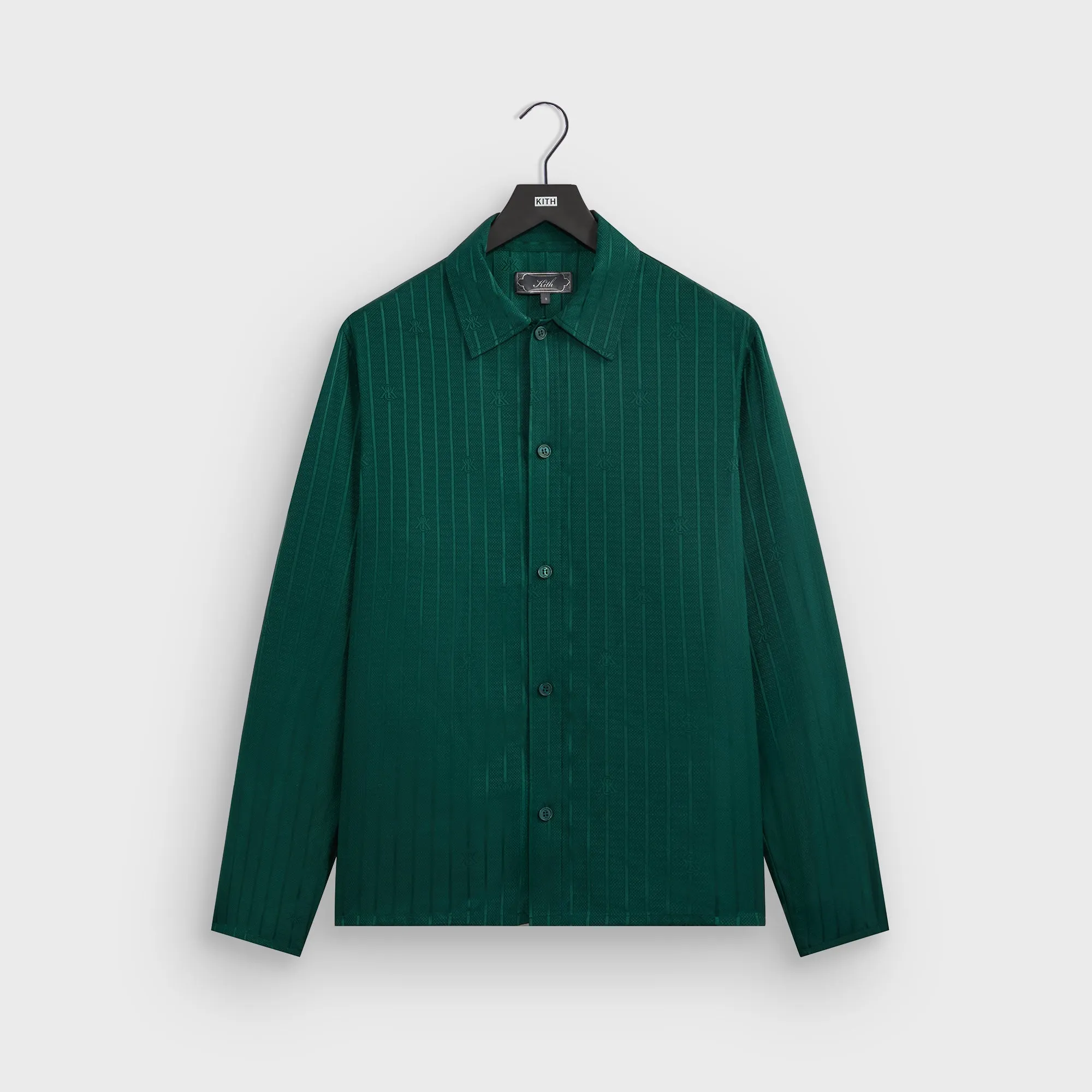 Kith Crest Logo Boxy Collared Overshirt - Fairway Trend-Driven
