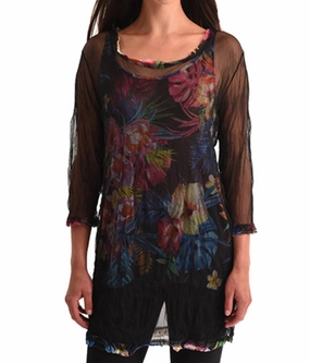 Tropical Paradise 2 Piece Set In Multi Hidden Stretch Panel