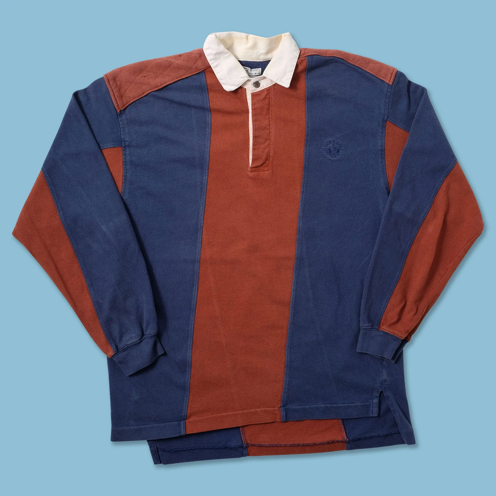 Bound Seam Finish Vintage Dockers Rugby Sweater Large
