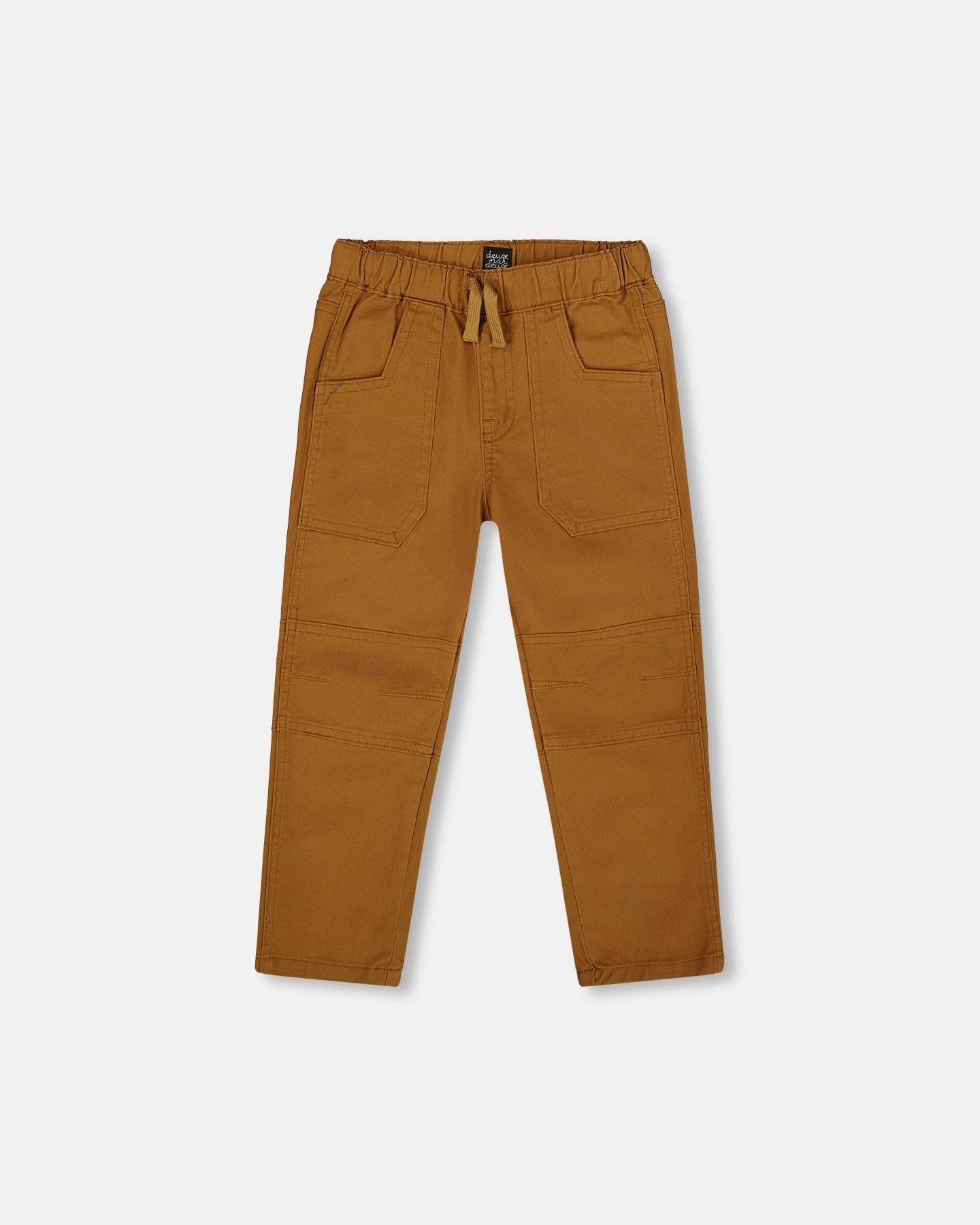 FadeResistantTreatment Fast Move Twill Jogger Pants with Patch Pockets Brown