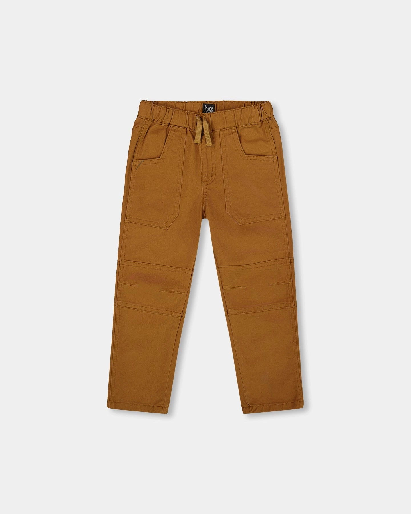 Twill Jogger Pants with Patch Pockets Brown Core Utility Office Friendly