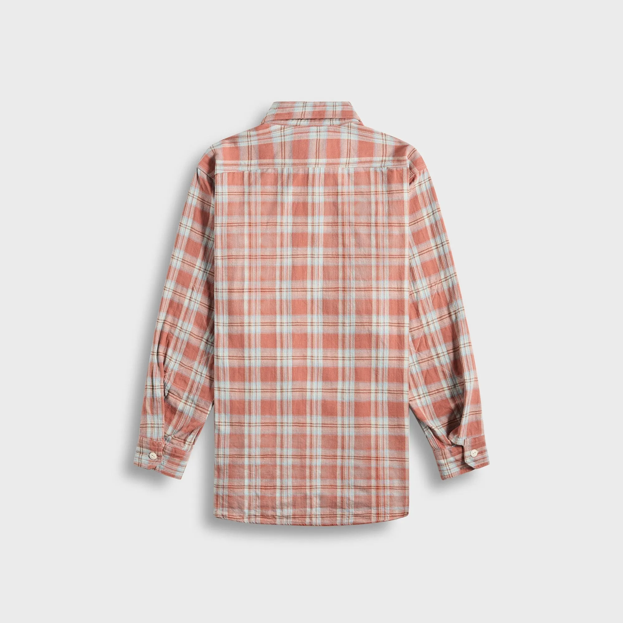 Engineered Garments Work Plaid Jacquard Shirt - Pink Lakeside Relaxation