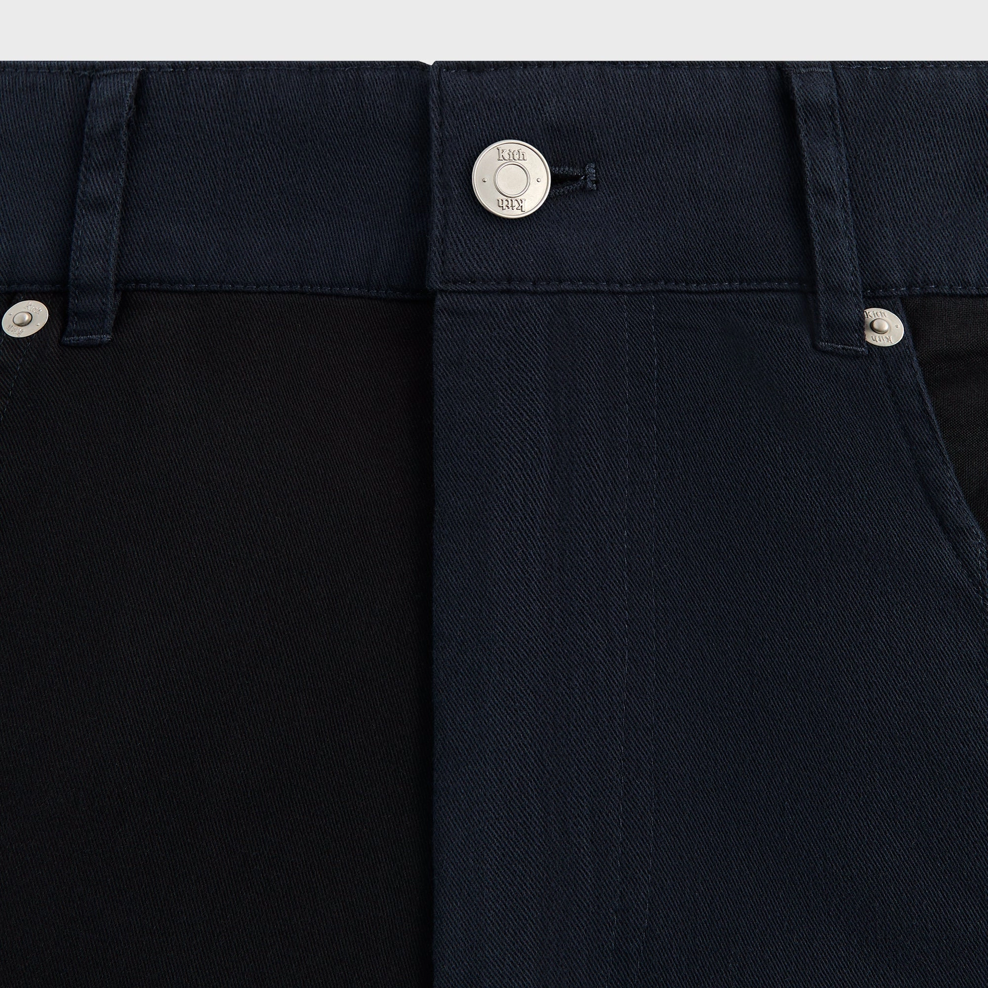 Cozy and Relaxed Adaptive Fit Kith Garment Dyed Patchwork Prospect Grand - Ink
