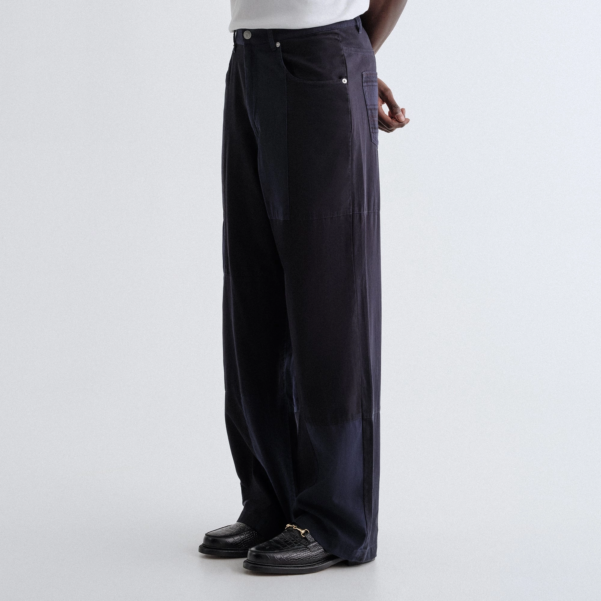 Kith Garment Dyed Patchwork Prospect Grand - Ink Reversible design