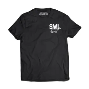 Soft touch finish Sidley Woods Locals Barrow T-Shirt - Black
