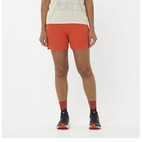 Preppy Salomon | Women's Sense Aero 5" Shorts - Cherry Tomato