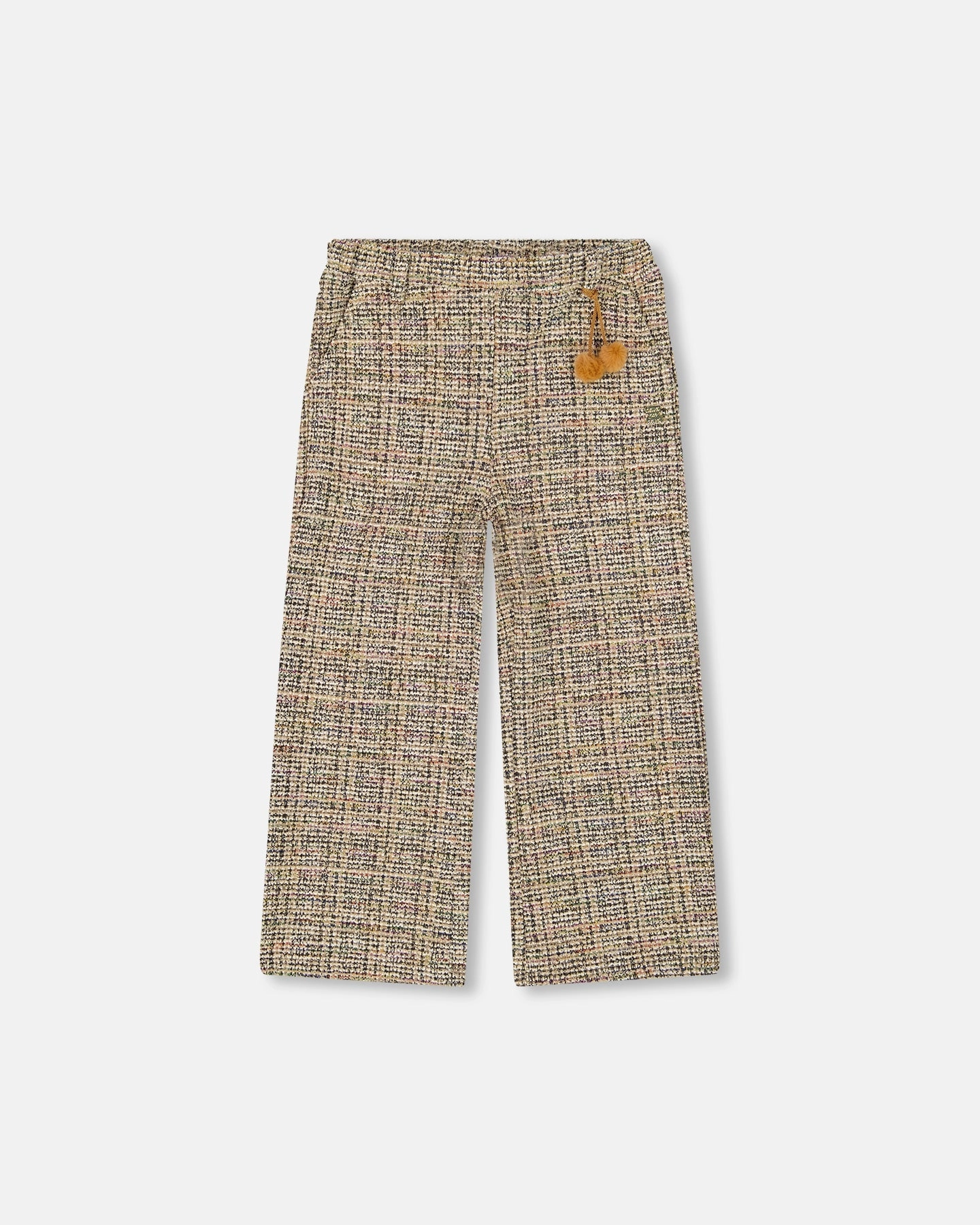 Tweed Flare Pants Beige and Black QuickDryTech Breathable wear