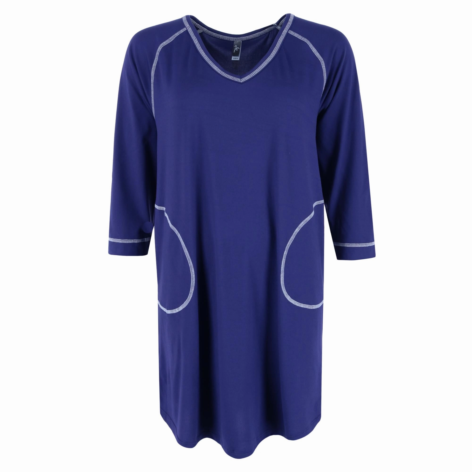 Women's Large Flower Pajama Sleep Shirt Organic Cotton Blend Durable Reinforced Edges