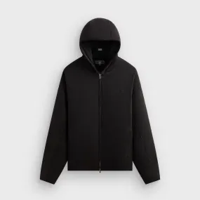 Y2K Style Kith Washed Microsuede Puffed Jaysen Hoodie - Black