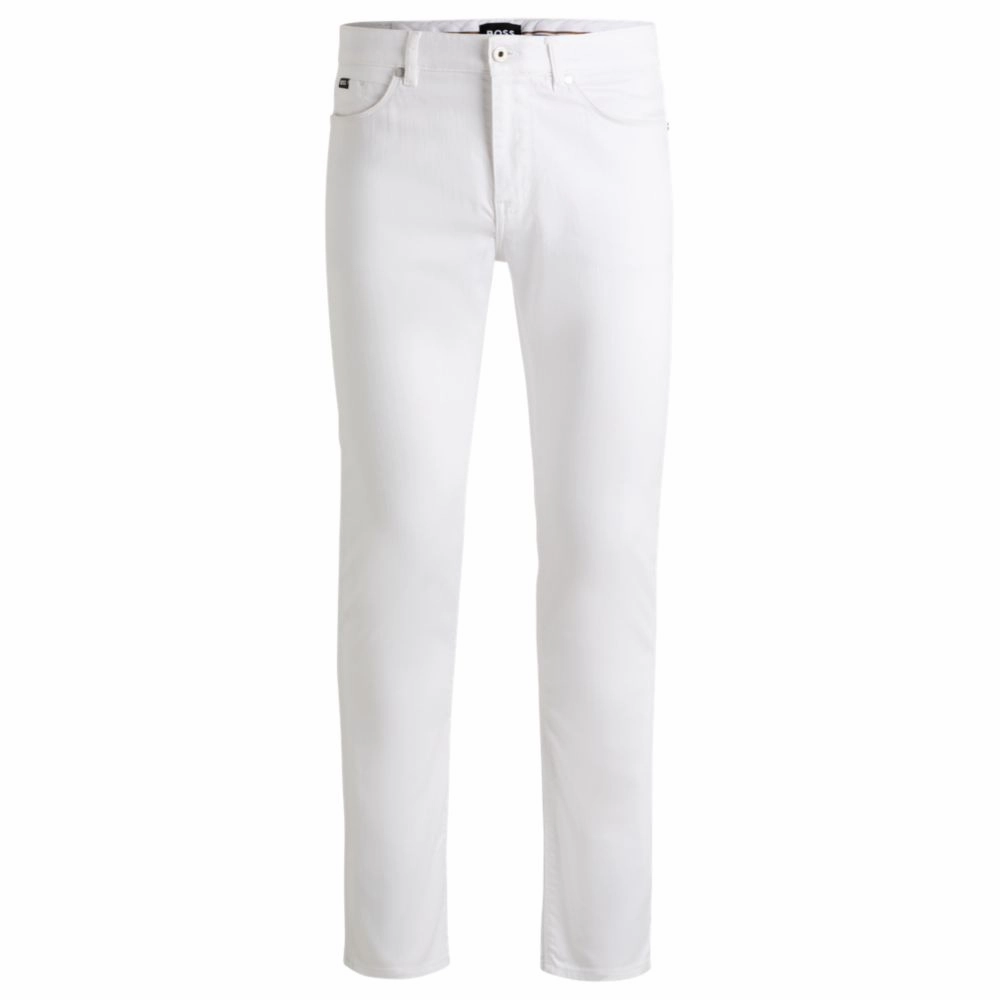 Delaware slim-fit jeans in white stretch denim Classic Comfort