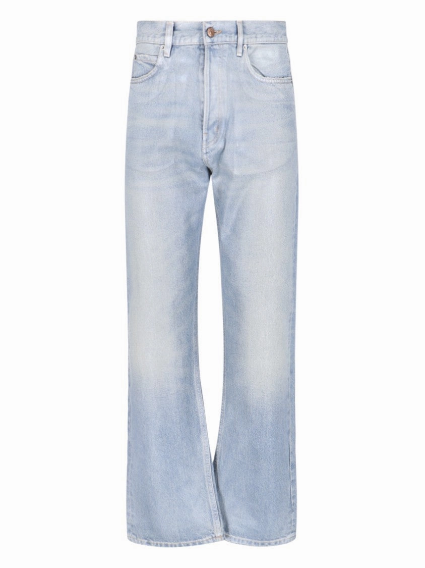 Eco Friendly Chill Outfit Road Trip Unisex Wear Artist Vibe Light Blue Cotton Flared Jeans