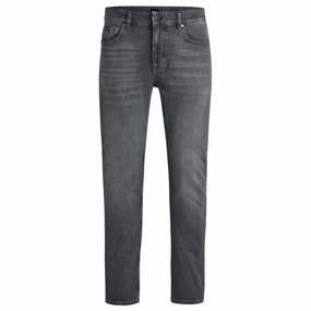 Delaware Slim-fit jeans in gray stretch denim Neutral Vibrant Chill Outfit Parent Style Family Style