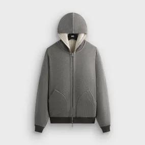 &Kin Reversible Double Face Williams V Hoodie - Dark Heather Grey Wrinkle Resistant Tomboy look