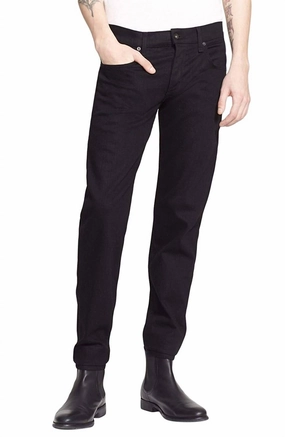 Comfy Wear Standard Issue 5 Pocket Style Distressed Jeans In Black