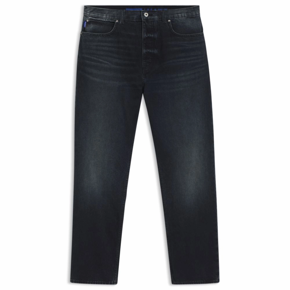 Date Night Sustainable Baggy-fit jeans in blue-black rigid denim