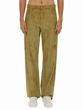 Work Ready Soft Denim Pants With Unique Splatter Detailing