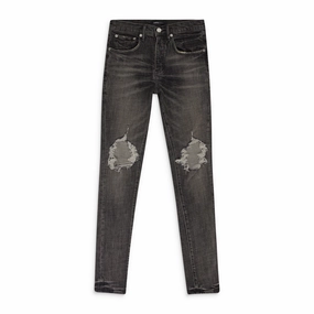 GREY DIRTY RESIN BLOWOUT SKINNY JEANS Office Wear Chill Outfit Date Night Brunch Outfit Classic Wear Luxury