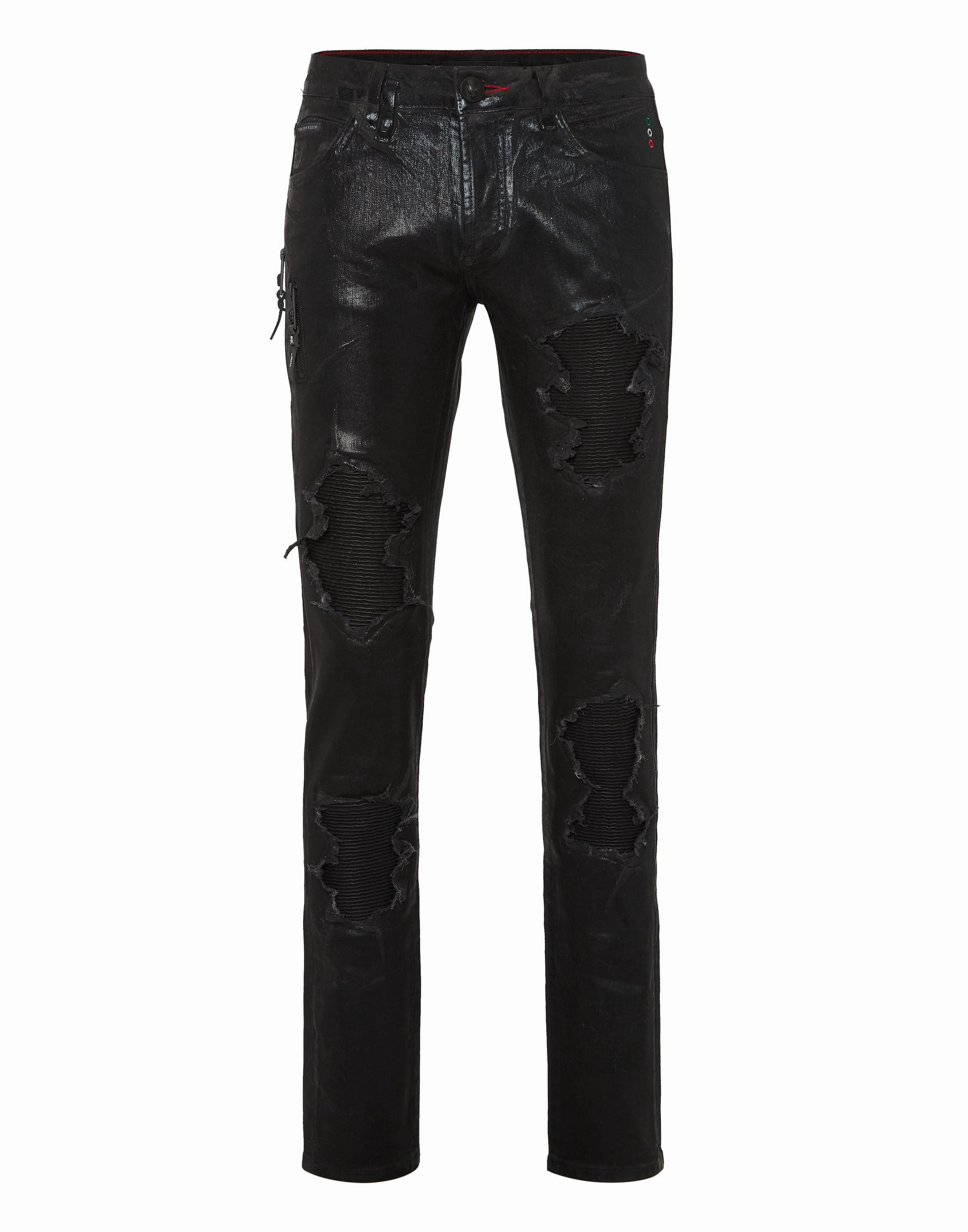 Base Style Denim Rock Star Trousers Camouflage