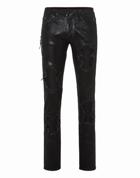 Spring Mood Trendy Denim Rock Star Trousers Camouflage