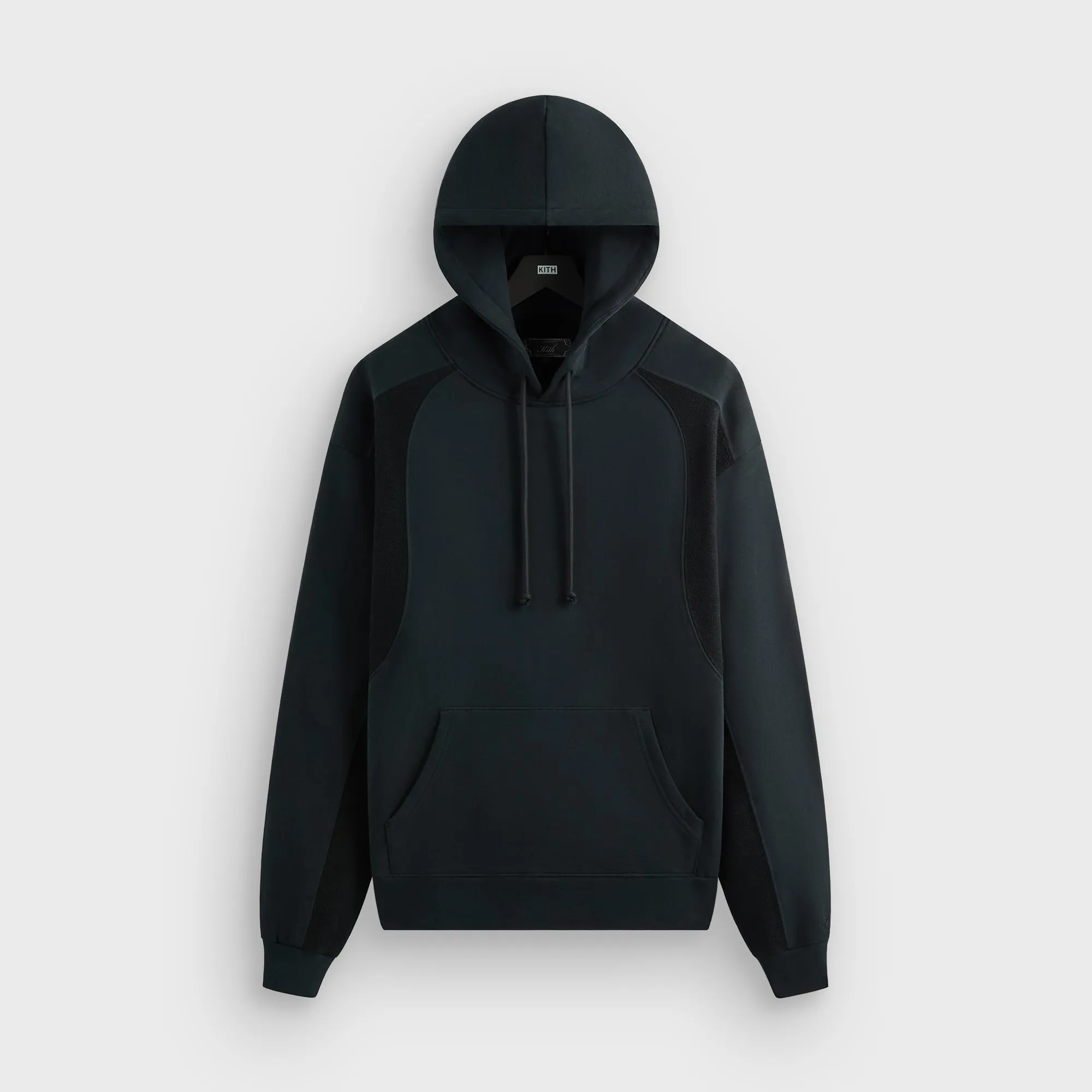 organic materials Lightweight Warmth Kith Curved Panel Terry Nelson Hoodie - Black