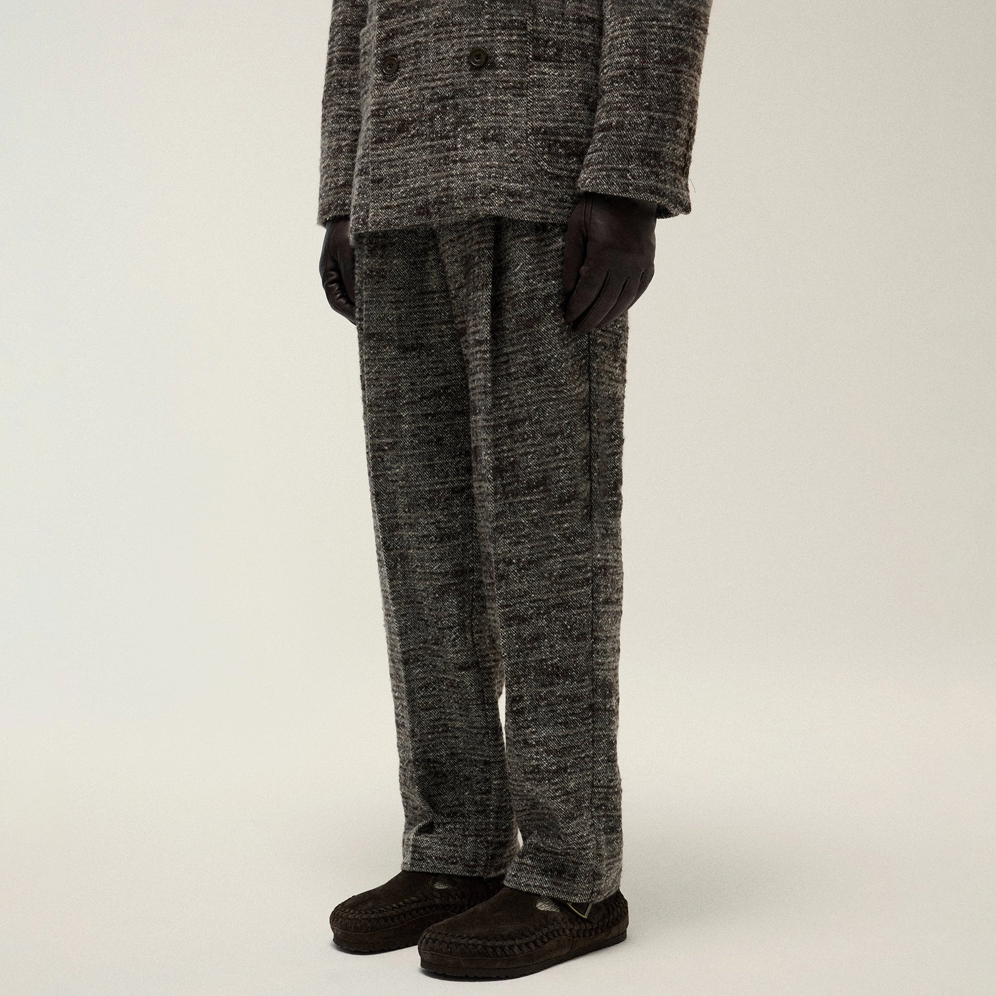 Outdoor Comfort Fit &Kin Tweed Kylan Pleated Trouser - Theory