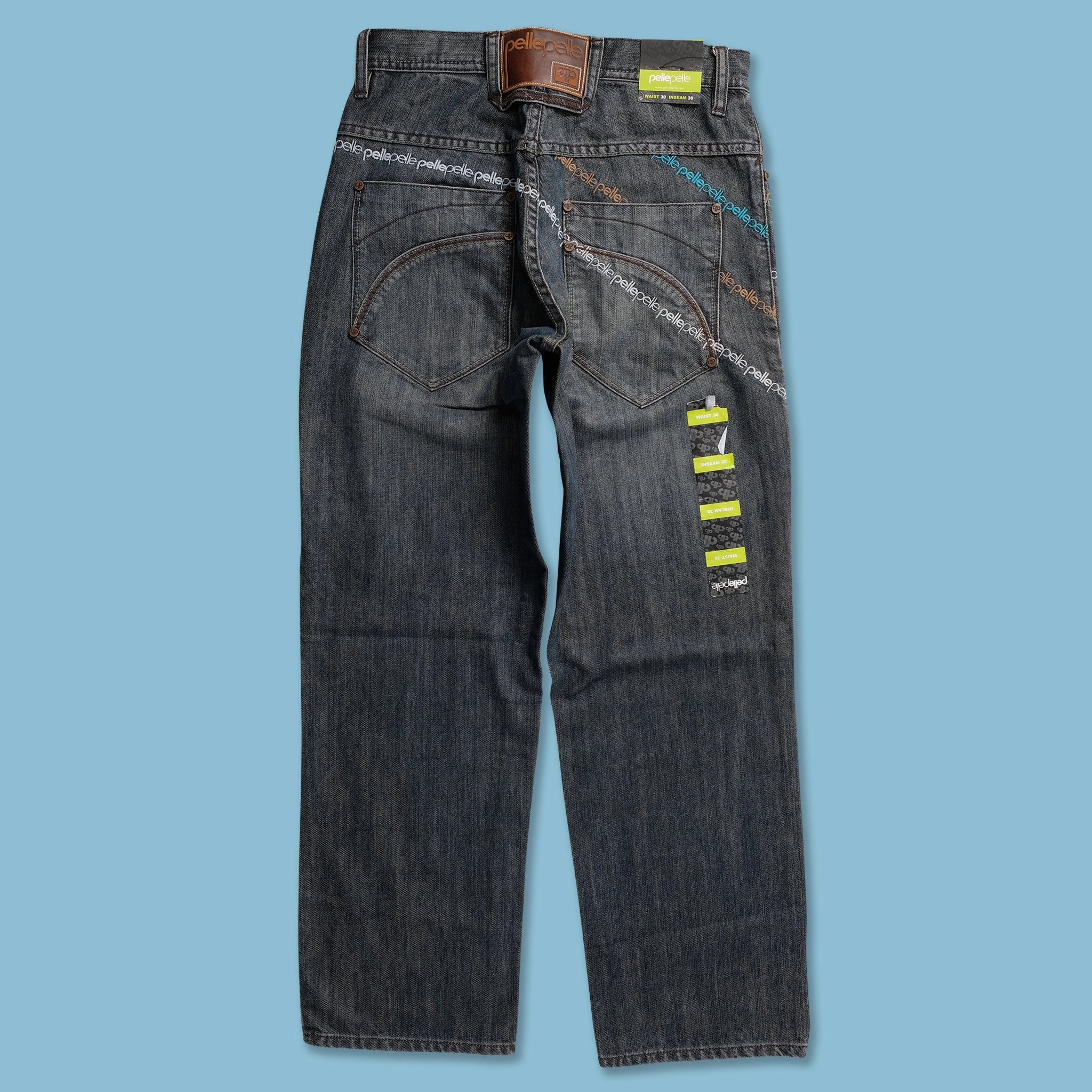 Y2K Pelle Pelle Baggy Pants 30x30 Work Meeting Trendy Modern Minimalist Lightweight Denim