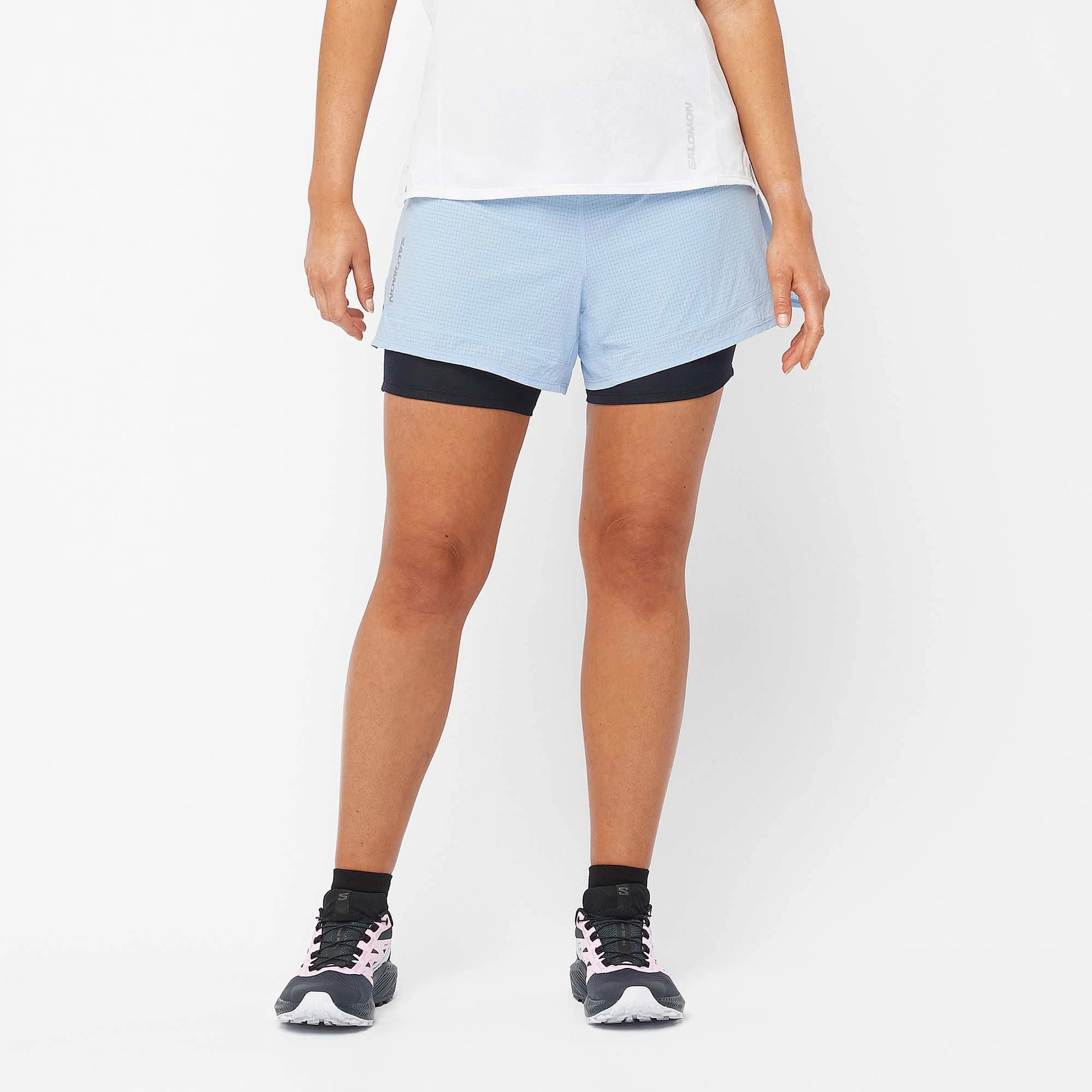 Elastic cuffs Salomon | Women's Sense Aero 2in1 Shorts - Chambray Blue