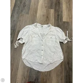 Blouse Short Sleeve By Free People In White, Size: L AllDay Comfort