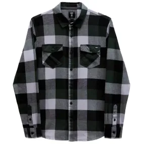 Teen Fashion Designer Look Vans Box Flannel Button Down Shirt - Deep Forest/Languid Lavender